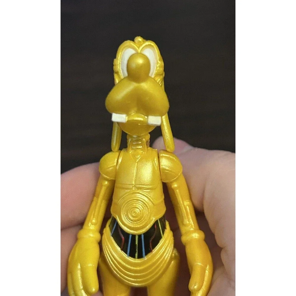 Disney Parks Star Wars Goofy C-3PO Star Tours Series 4 Action Figure 4” Rare